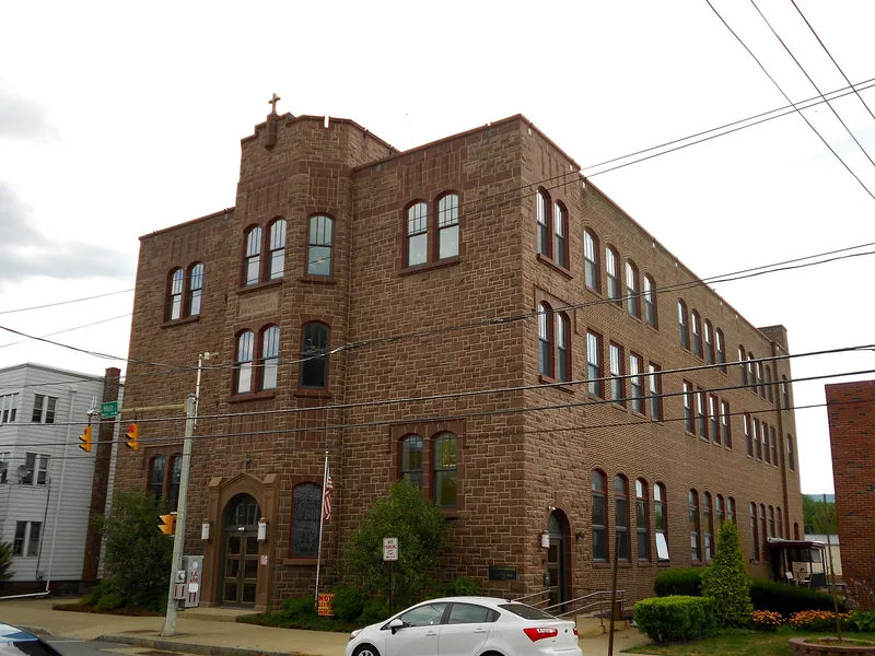 St. John the Evangelist Roman Catholic Church and School Building, Wilkes-Barre, Pennsylvania