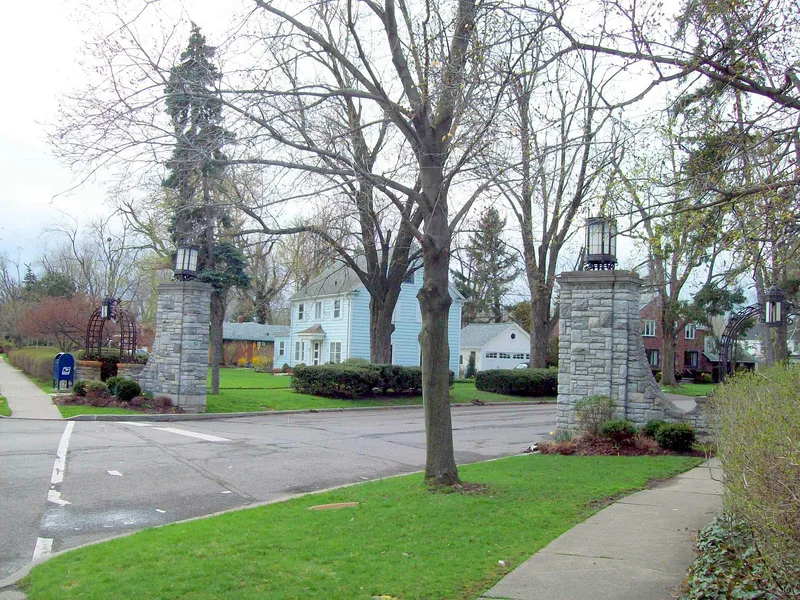Entranceway at Main Street at Darwin Drive, Amherst, New York