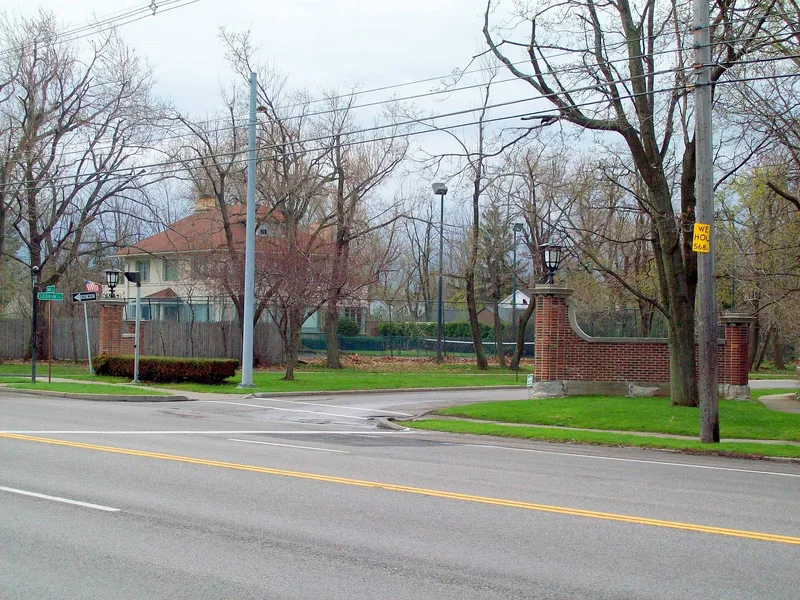 Entranceway at Main Street at LeBrun Road, Amherst, New York