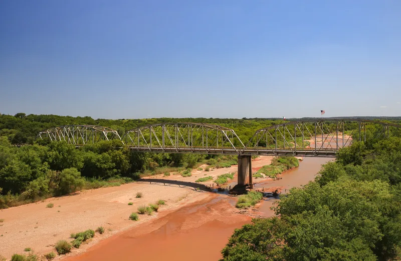 State Highway 120 Bridge at the Brazos River, Newcastle, Texas