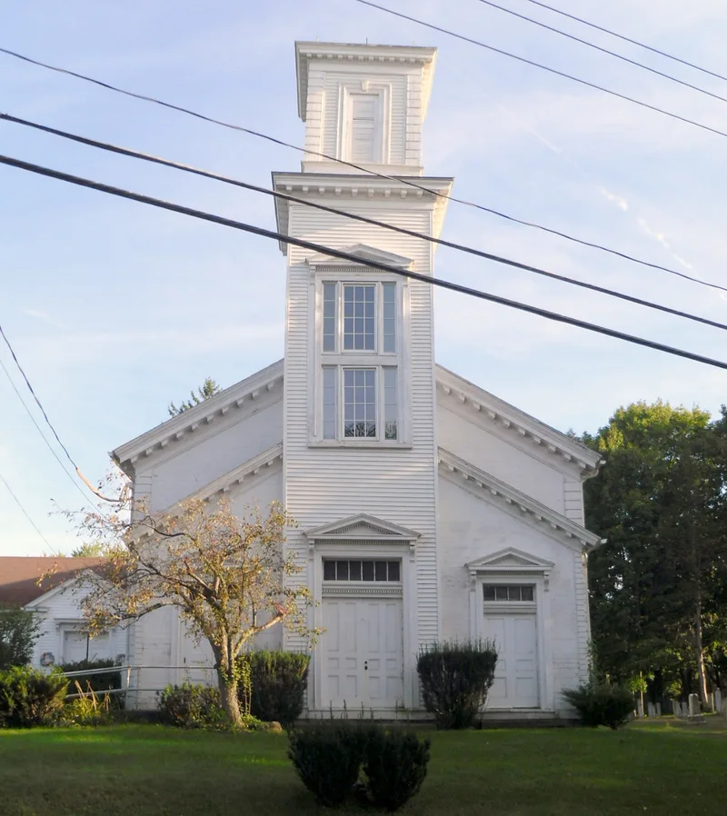 Presbyterian Church in New Scotland and the New Scotland Cemetery, New Scotland, New York