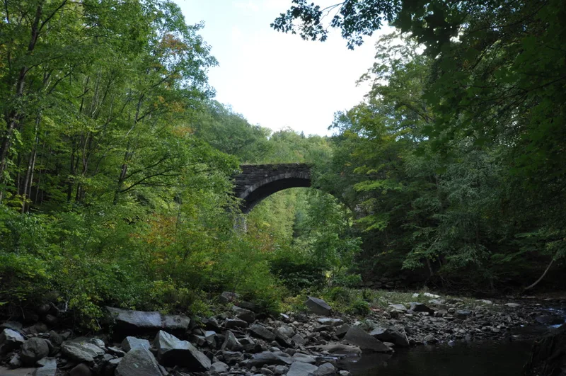 Western Railroad Stone Arch Bridges and Chester Factory Village Depot, Becket, Massachusetts