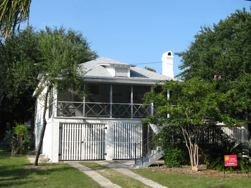 Rourke, James and Odessa, Jr., Raised Tybee Cottage, Tybee Island, Georgia