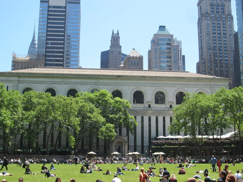 New York Public Library and Bryant Park, New York, New York