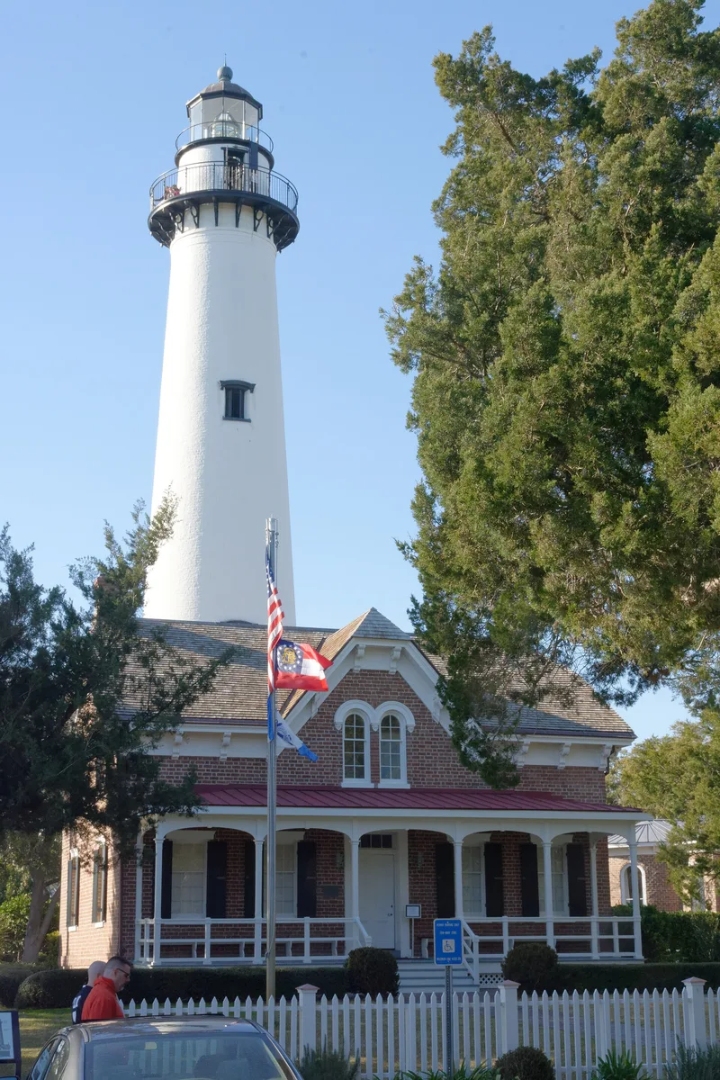 St. Simons Lighthouse and Lighthouse Keepers' Building, St. Simons Island, Georgia