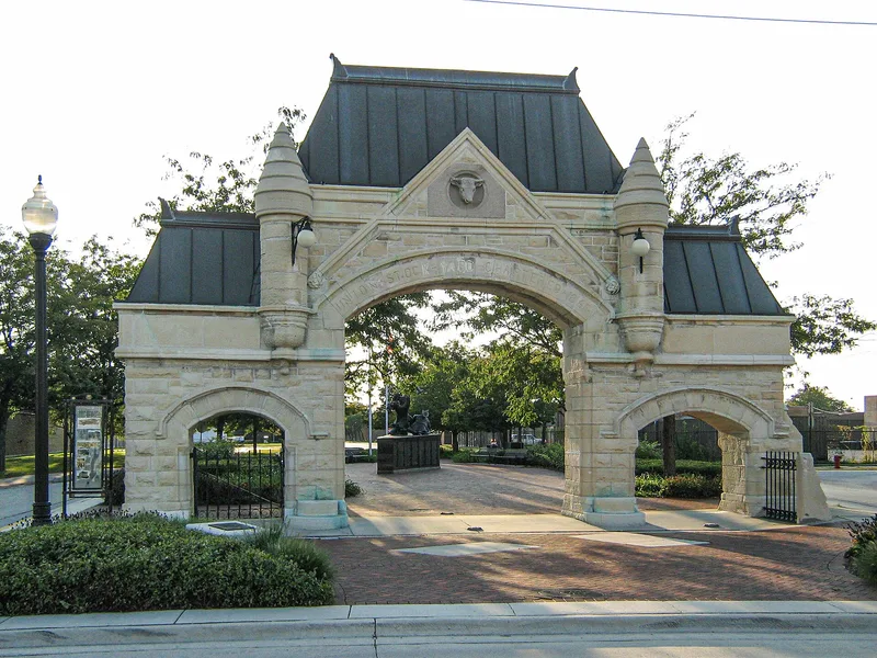 Old Stone Gate of Chicago Union Stockyards, Chicago, Illinois