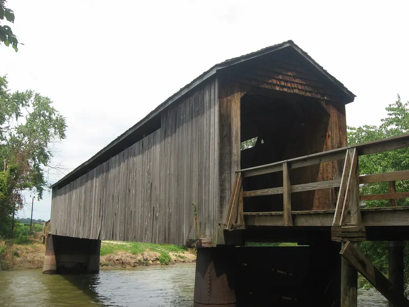 Thompson Mill Covered Bridge, Cowden, Illinois
