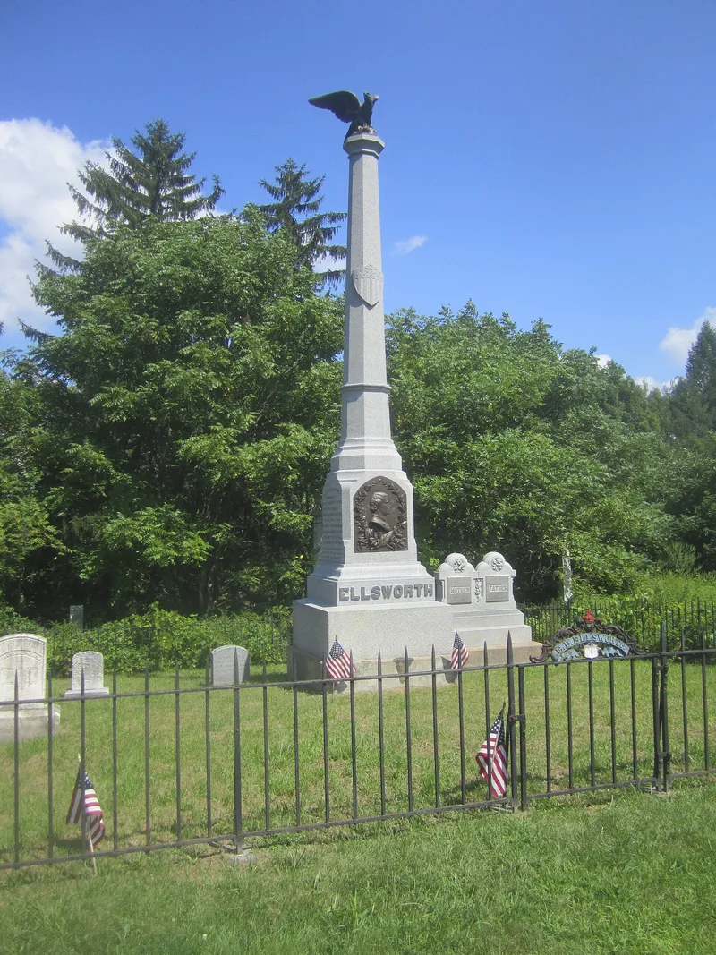 Ellsworth, Col. Elmer E., Monument and Grave, Mechanicville, New York