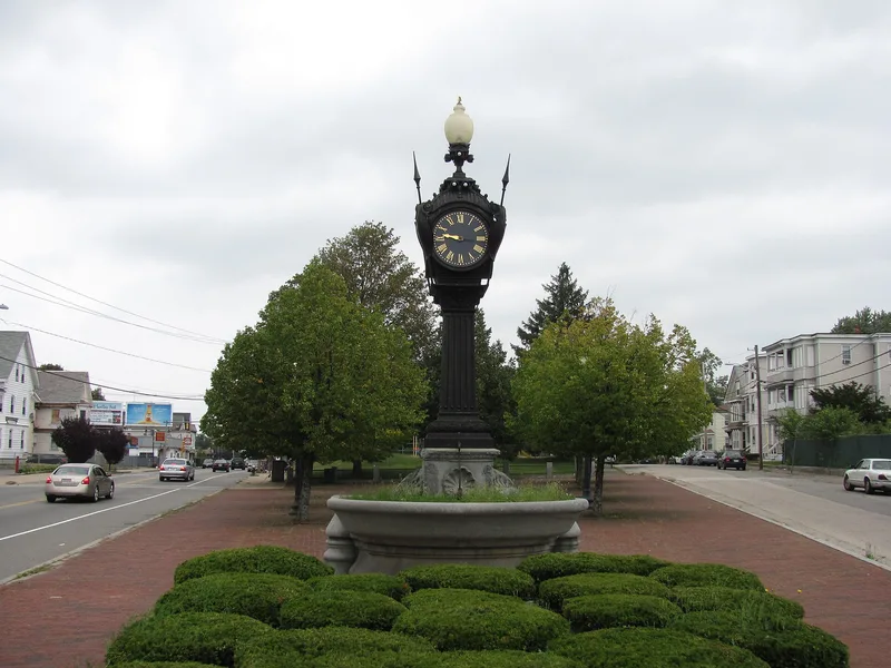 Snow Fountain and Clock, Brockton, Massachusetts