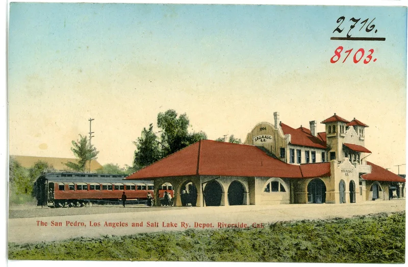 San Pedro, Los Angeles, & Salt Lake RR Depot, Riverside, California