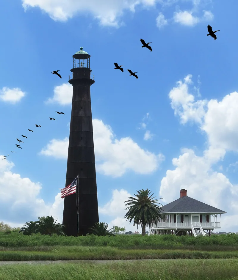 Point Bolivar Lighthouse, Port Bolivar, Texas