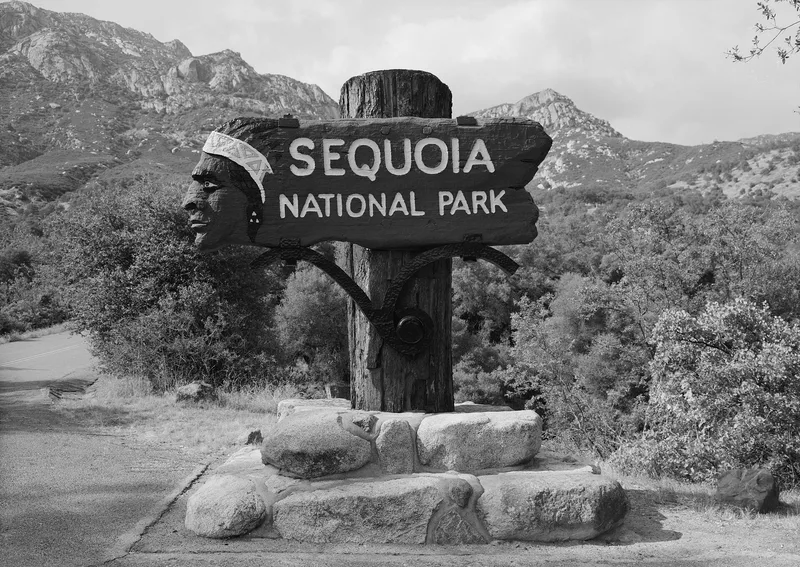 Ash Mountain Entrance Sign, Three Rivers, California