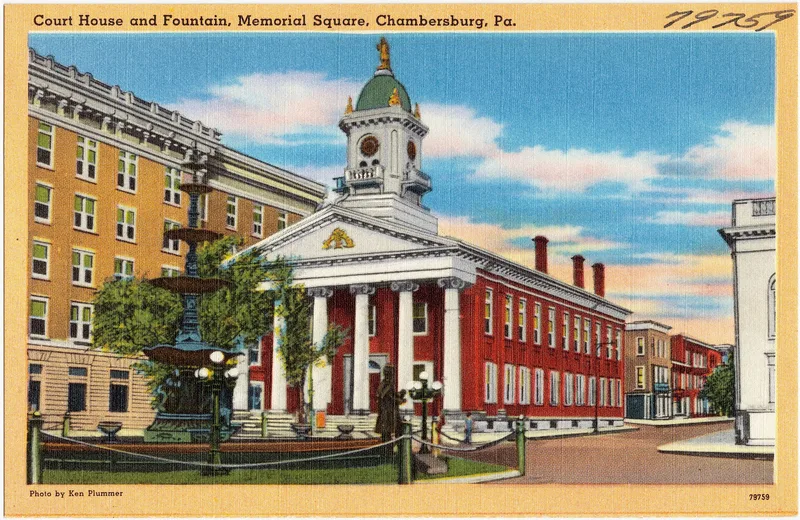 Memorial Fountain and Statue, Chambersburg, Pennsylvania