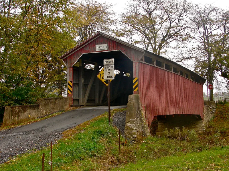Brown, Gottlieb, Covered Bridge, Potts Grove, Pennsylvania