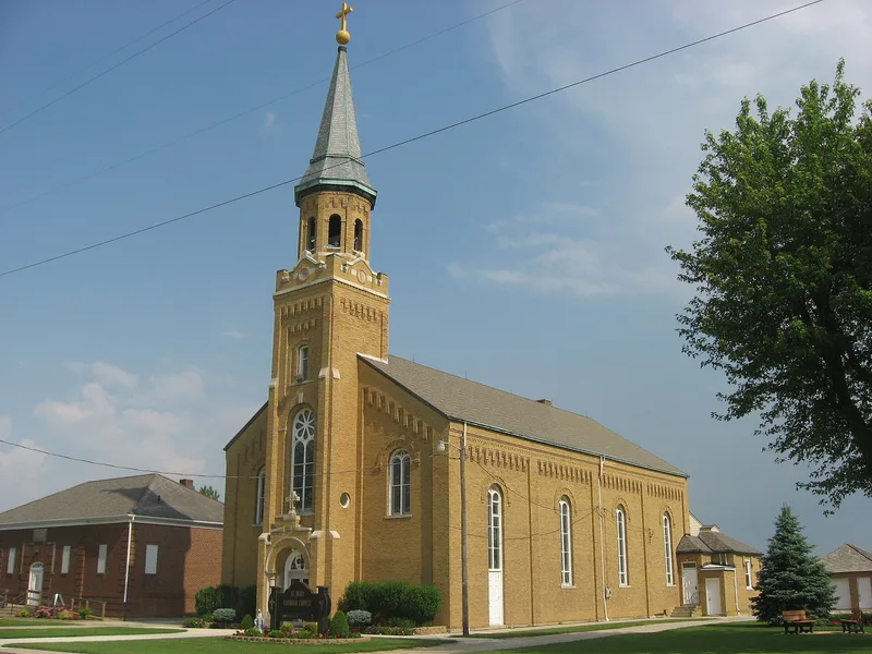 Philothea Catholic Church and Priest House, Philothea, Ohio