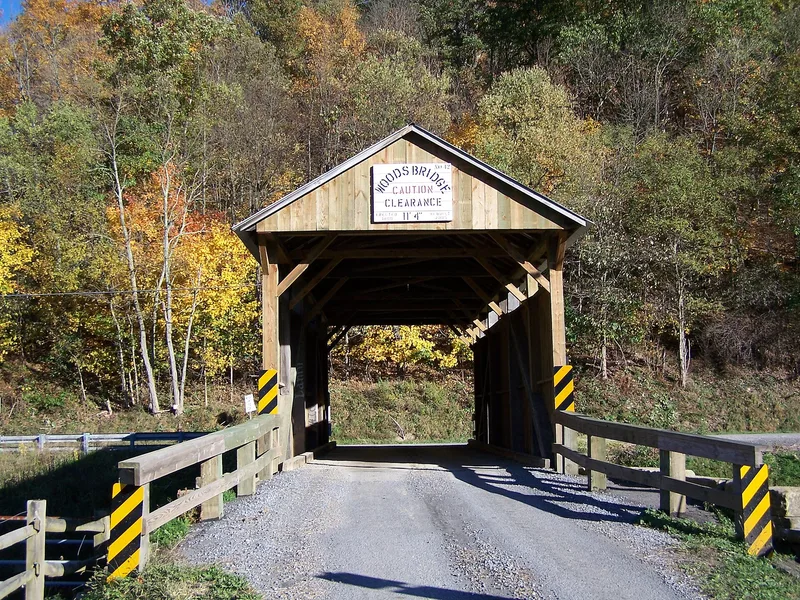 Woods, Nettie, Covered Bridge, Oak Forest, Pennsylvania