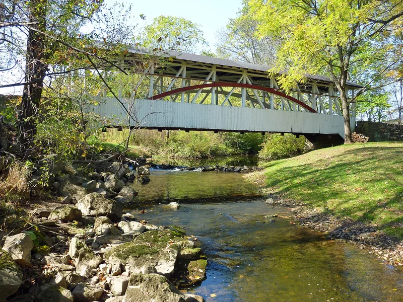 Knisley, Dr., Covered Bridge, Alum Bank, Pennsylvania