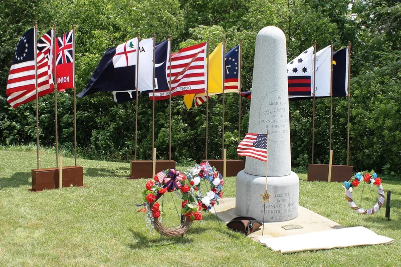 Crawford, Col., Burn Site Monument, Crawford, Ohio