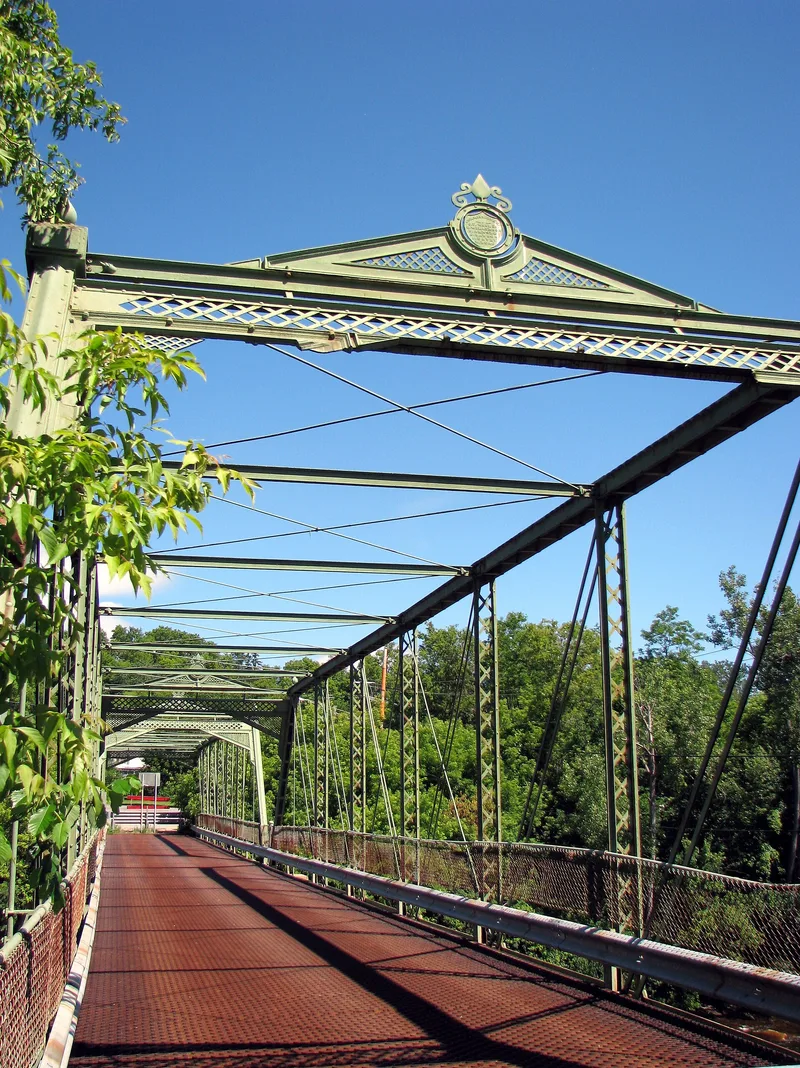 Double-Span Metal Pratt Truss Bridge, Keeseville, New York