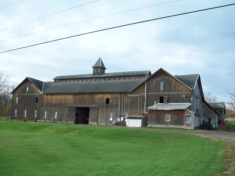 Black and White Farm Barn, Sonyea, New York