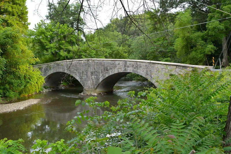 Bridge between Guilford and Hamilton Townships, Social Island, Pennsylvania