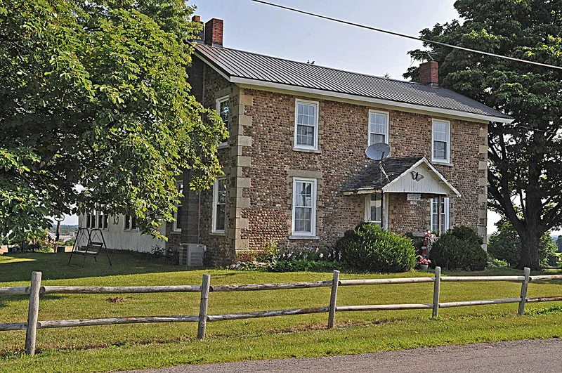 Markham Cobblestone Farmhouse and Barn Complex, Lima, New York