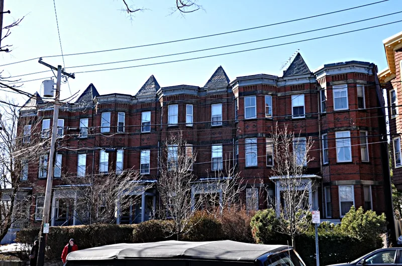 Houses at 28-36 Beacon Street, Somerville, Massachusetts