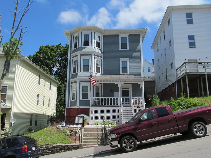 Lundberg, Charles, Three-Decker, Worcester, Massachusetts