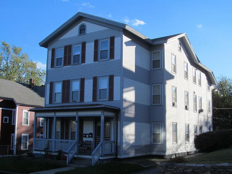 Stone, Edward, Three-Decker, Worcester, Massachusetts