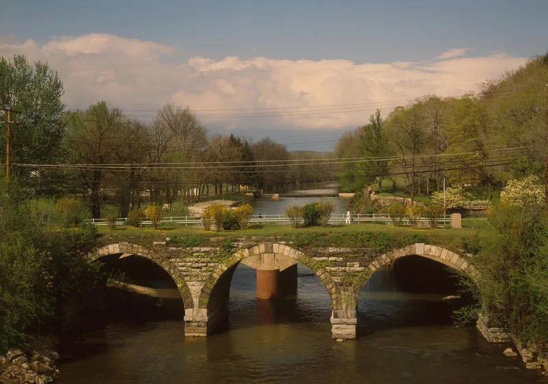 Pennsylvania Railroad Old Bridge over Standing Stone Creek, Huntingdon, Pennsylvania
