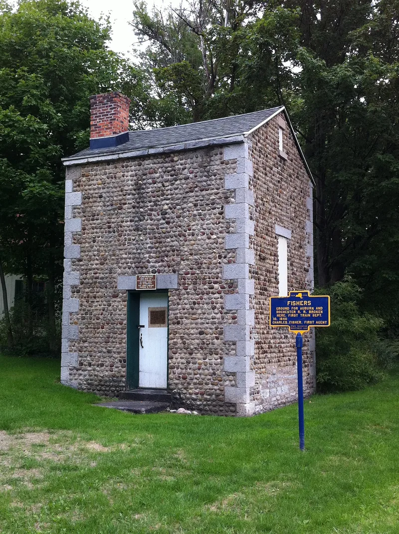 Cobblestone Railroad Pumphouse, Victor, New York