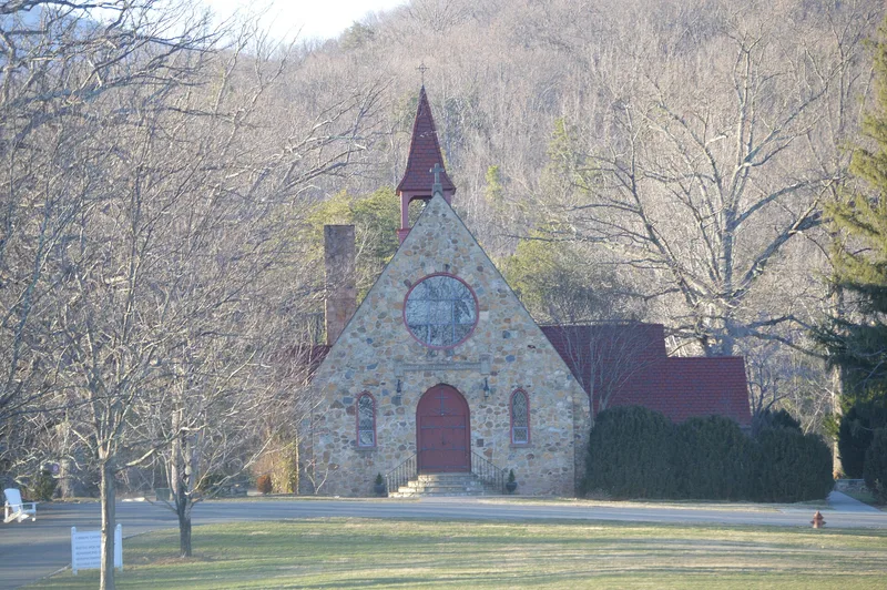 Gibson Memorial Chapel and Martha Bagby Battle House at Blue Ridge School, Dyke, Virginia