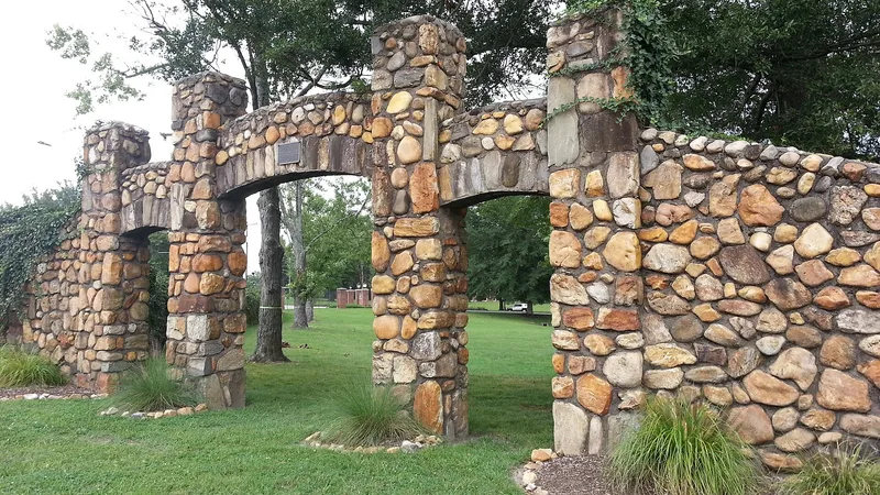 Brevard College Stone Fence and Gate, Brevard, North Carolina