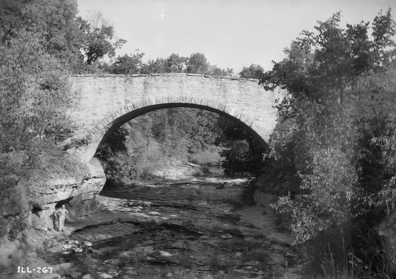 Fall Creek Stone Arch Bridge, Payson, Illinois
