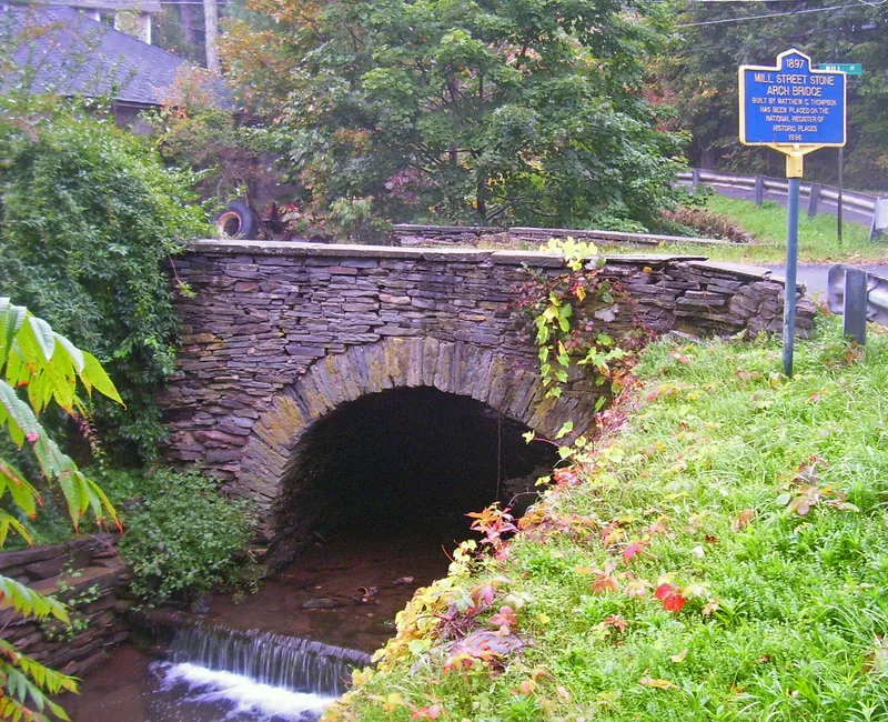 Mill Street Stone Arch Bridge, Pine Hill, New York