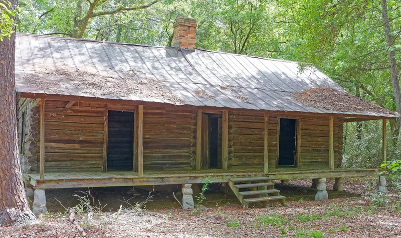 Rountree, John, Log House, Twin City, Georgia