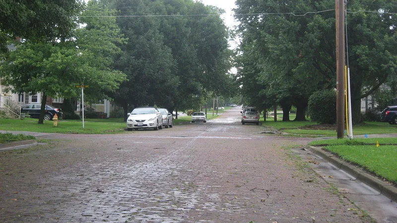 Fifteenth Street and Oklahoma Avenue Brick Street, Mattoon, Illinois